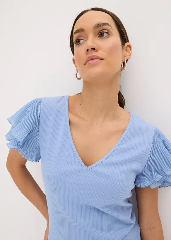 Maglia con volant, bonprix