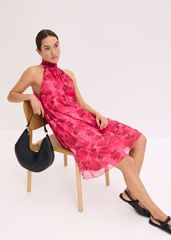 Abito in mesh con fantasia, bonprix