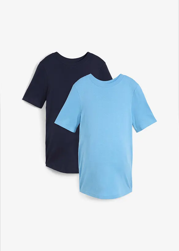 Maglia prémaman a coste in puro cotone biologico (pacco da 2), bonprix