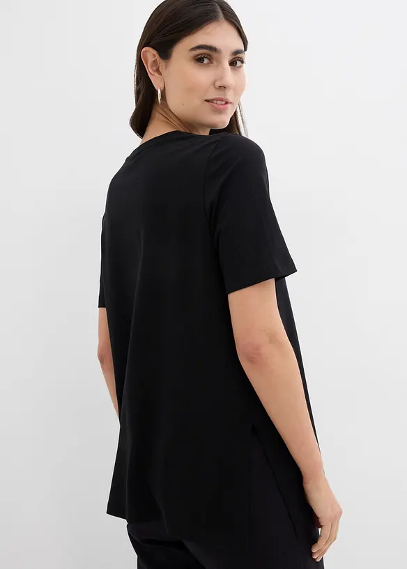 Maglia prémaman / da allattamento in cotone biologico con spacchetti laterali, bonprix