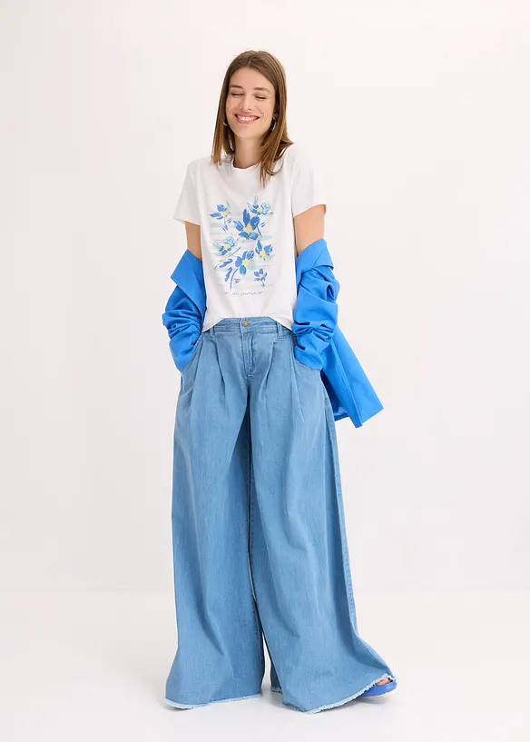 T-shirt in misto cotone elasticizzato, bonprix