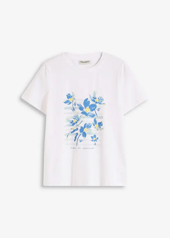 T-shirt in misto cotone elasticizzato, bonprix