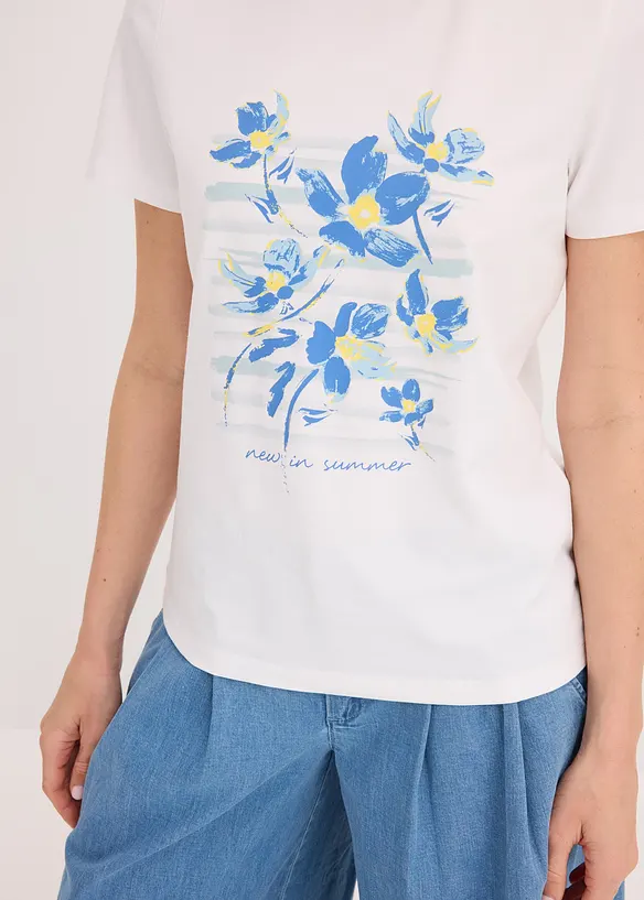 T-shirt in misto cotone elasticizzato, bonprix