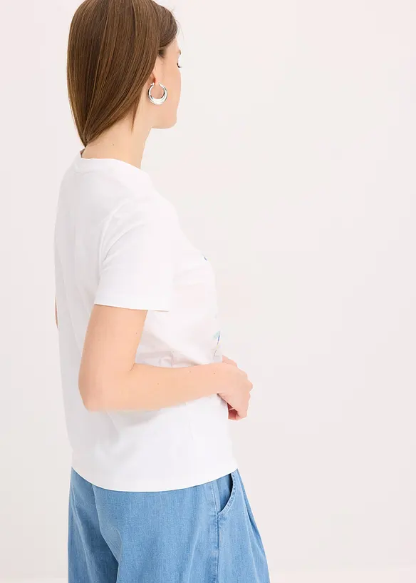 T-shirt in misto cotone elasticizzato, bonprix