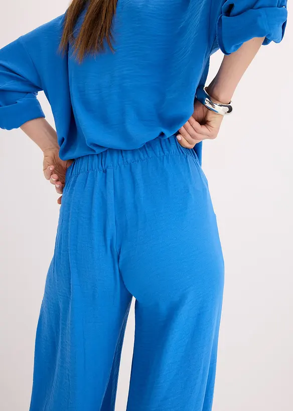 Pantaloni larghi in cr&ecirc;pe leggero, bonprix