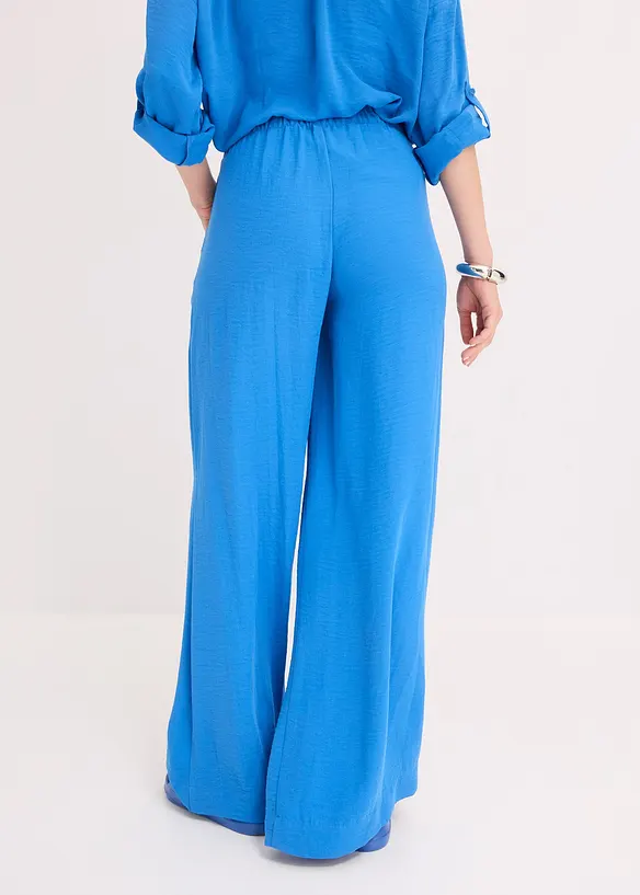 Pantaloni larghi in cr&ecirc;pe leggero, bonprix