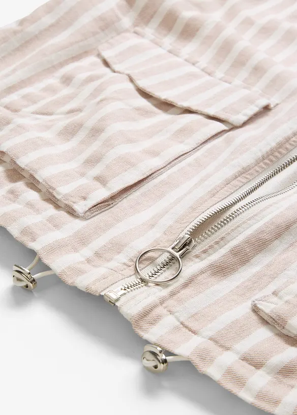 Giubbotto bomber effetto lino, bonprix