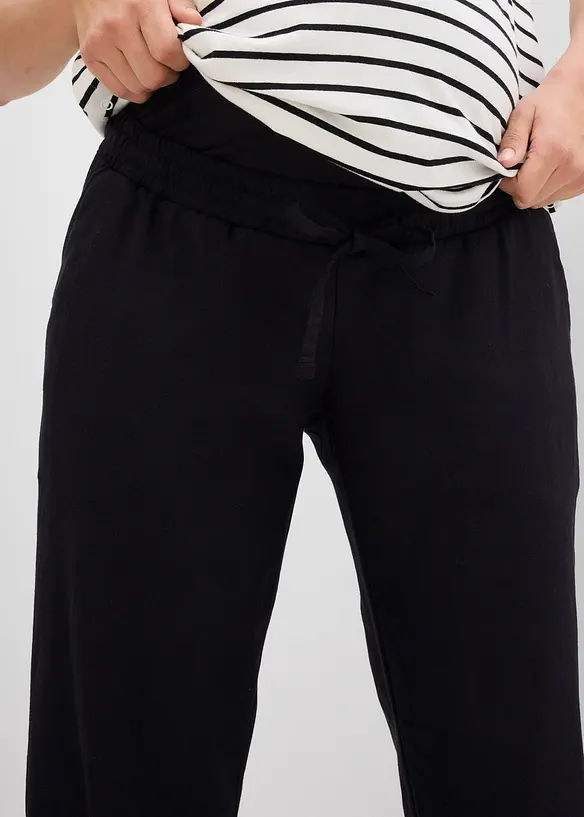 Pantaloni prémaman in misto lino, straight, bonprix