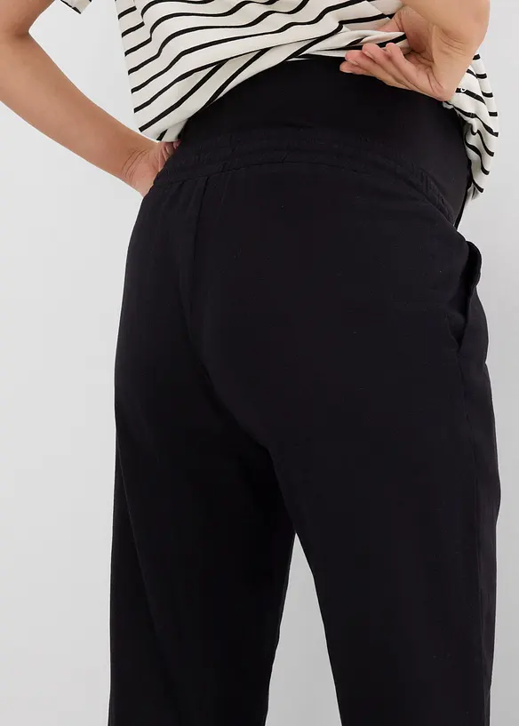Pantaloni prémaman in misto lino, straight, bonprix