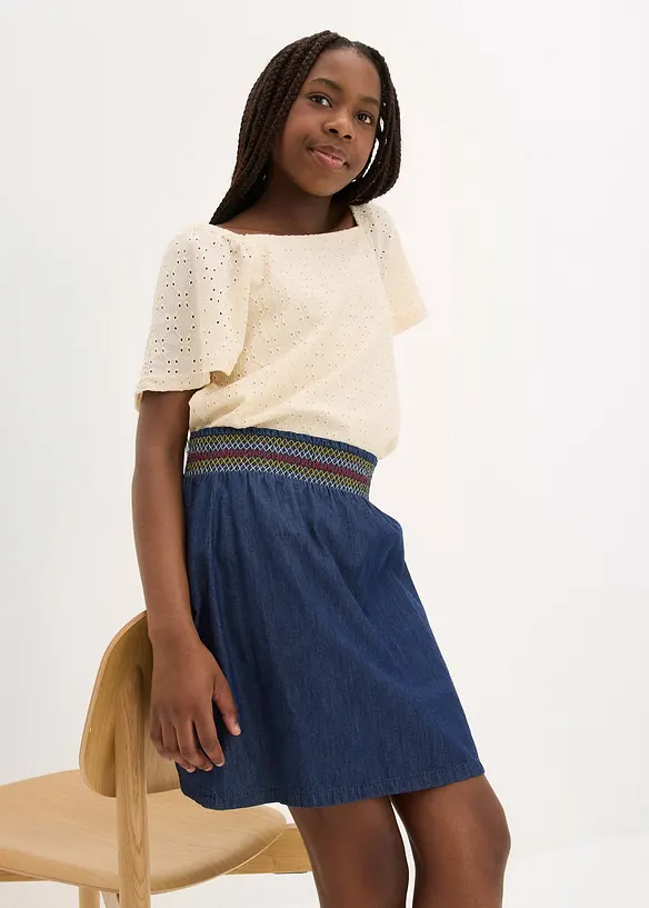 Gonna di jeans in puro cotone biologico, bonprix