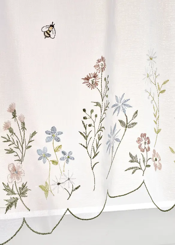 Tenda a vetro con ricamo floreale, bonprix