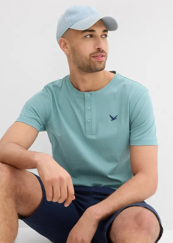 Maglia serafino in puro cotone biologico (pacco da 3), bonprix