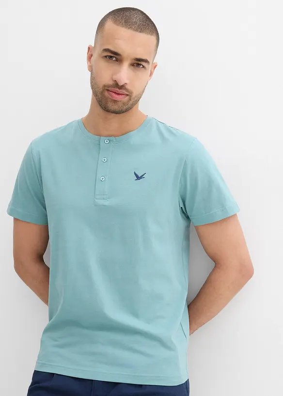 Maglia serafino in puro cotone biologico (pacco da 3), bonprix