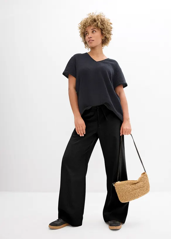 Maglia a tunica in soffice mussola, bonprix