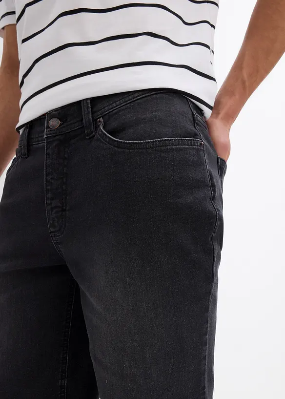 Bermuda in jeans elasticizzati, regular fit (pacco da 2), bonprix