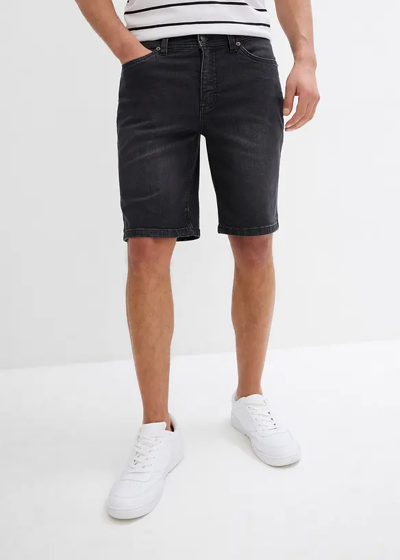Bermuda in jeans elasticizzati, regular fit (pacco da 2), bonprix