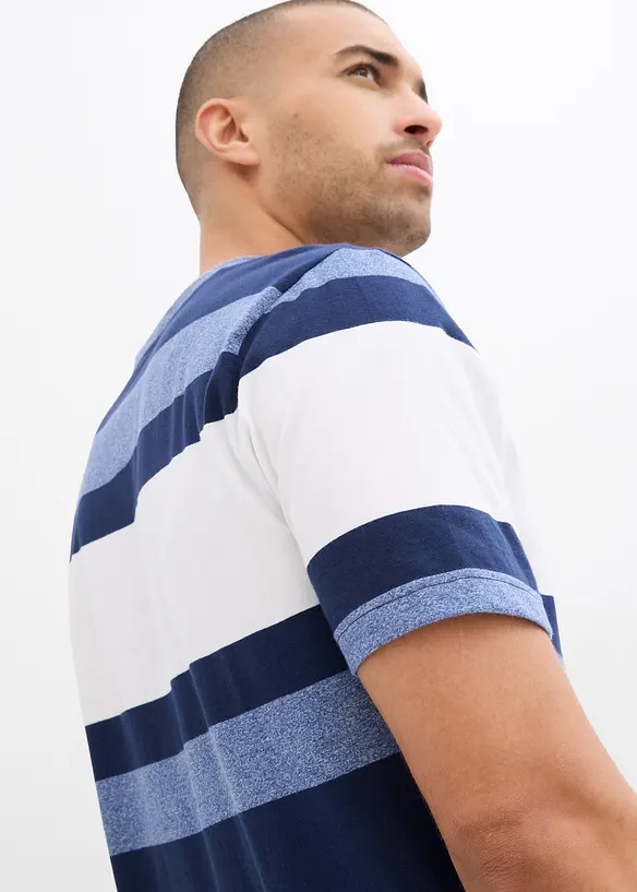 Maglia serafino a maniche corte, bonprix