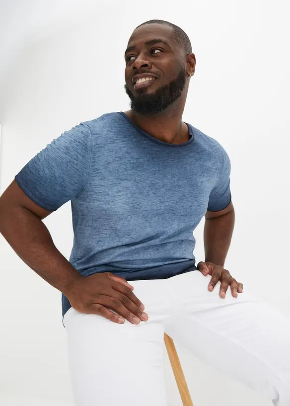T-shirt in puro cotone biologico con effetto lavato, bonprix