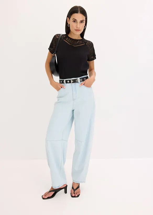 Maglia con pizzo, bonprix
