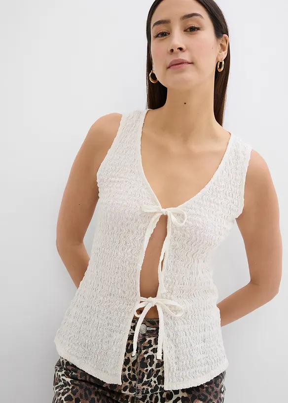 Maglia con laccetti da annodare, bonprix