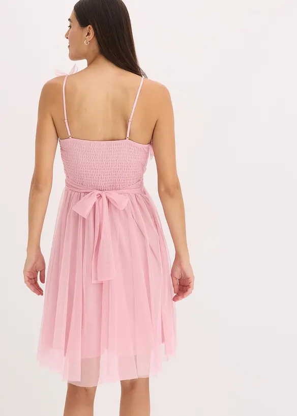 Abito monospalla in delicato tulle, bonprix