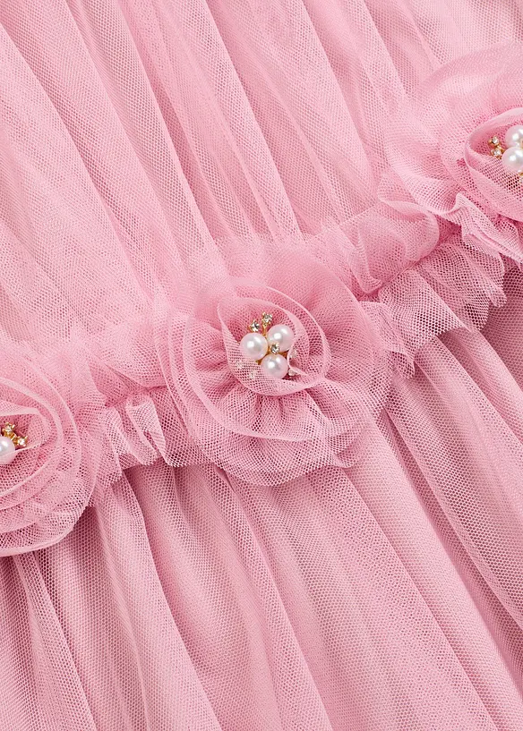 Abito monospalla in delicato tulle, bonprix