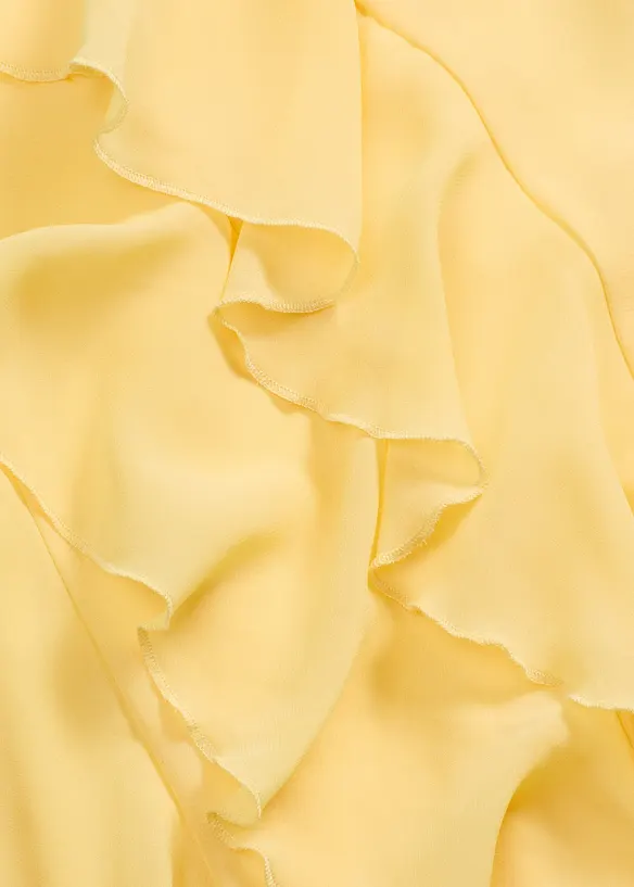 Abito di chiffon con spalline e volant, bonprix