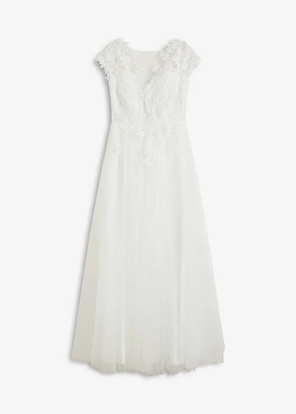 Abito da sposa in delicato tulle con pizzo, bonprix