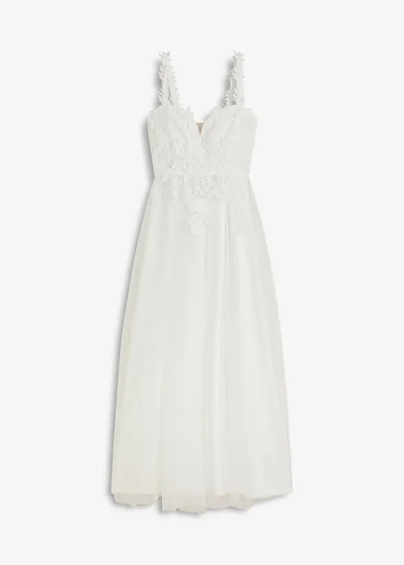 Abito da sposa in delicato tulle con pizzo, bonprix