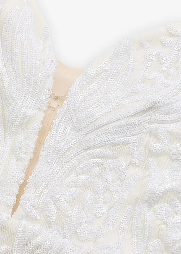 Abito da sposa ricamato con paillettes, bonprix