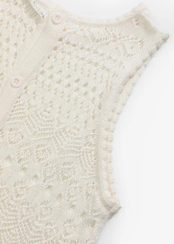 Top in maglia traforata, bonprix