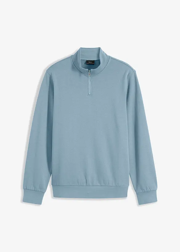 Felpa con colletto e zip, bonprix