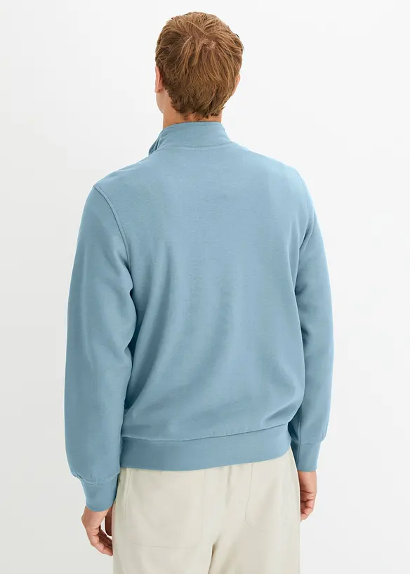Felpa con colletto e zip, bonprix