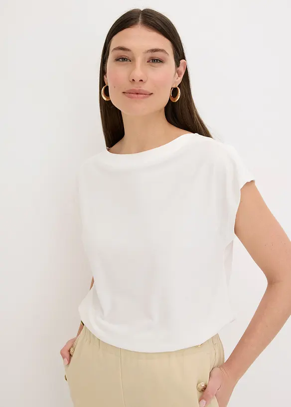 Maglia con dettaglio in satin, bonprix