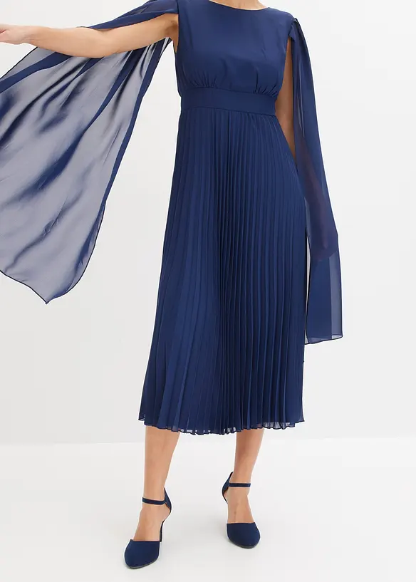 Abito di chiffon con gonna plissettata, bonprix