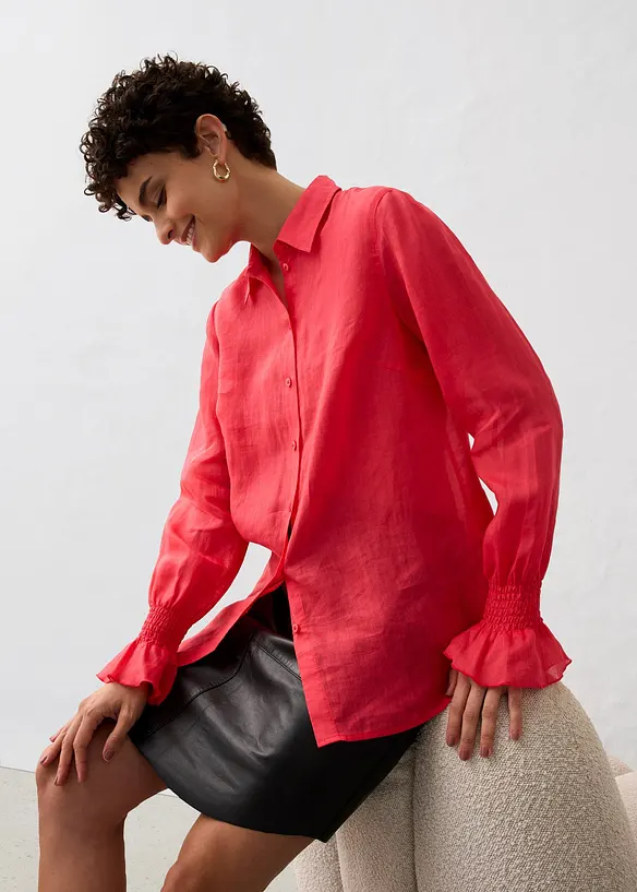 Camicia larga in ramiè, bonprix