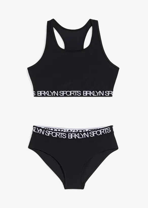 Bikini sportivo con spalline olimpioniche (set 2 pezzi), bonprix