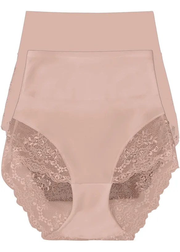 Culotte laser cut con effetto modellante medio (pacco da 2), bonprix
