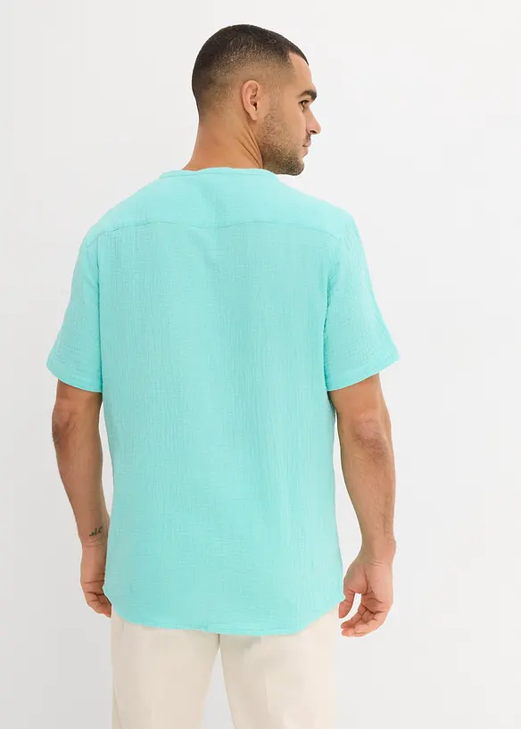 Camicia a maniche corte in mussola leggera, bonprix