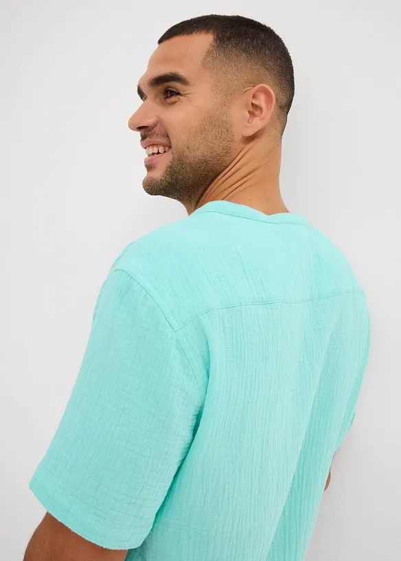 Camicia a maniche corte in mussola leggera, bonprix