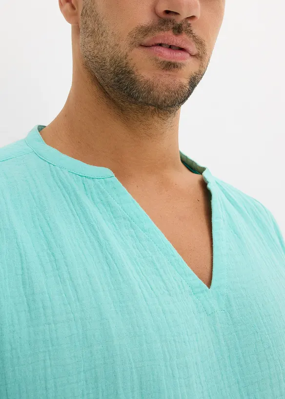 Camicia a maniche corte in mussola leggera, bonprix