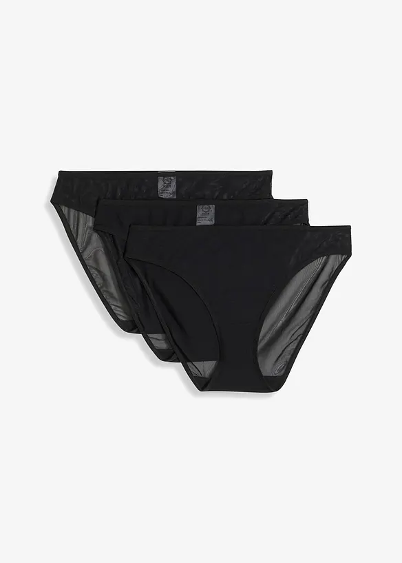 Slip in mesh (pacco da 3), bonprix