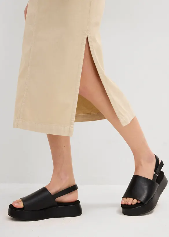Gonna in twill di puro cotone, bonprix