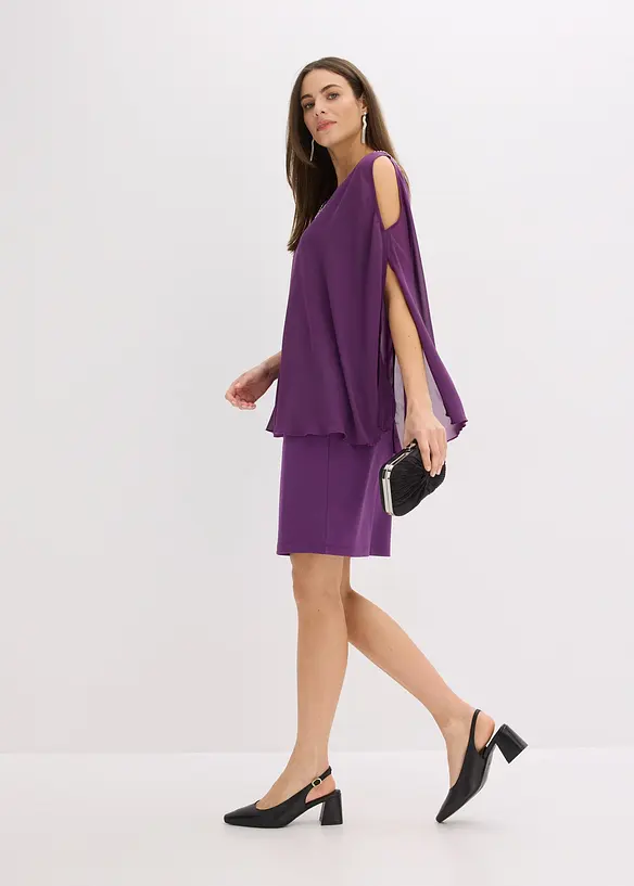 Abito di chiffon con decorazione di strass, bonprix