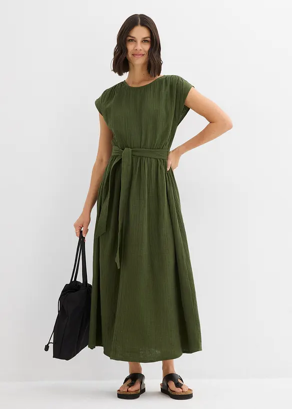 Abito midi in puro cotone, bonprix