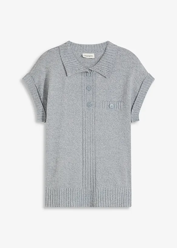 Maglione polo con cotone, bonprix