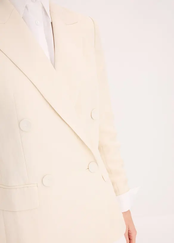 Blazer con lyocell effetto crinkle, bonprix