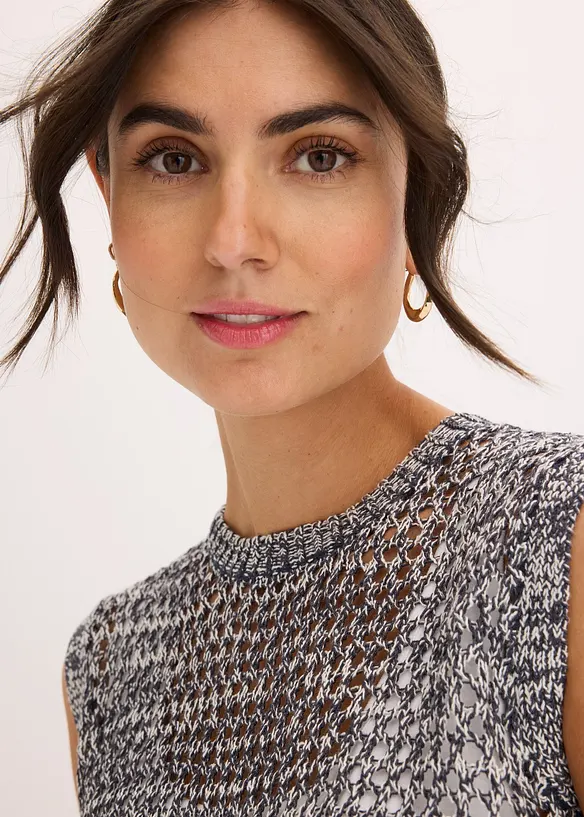 Top in filato a fettuccia, bonprix