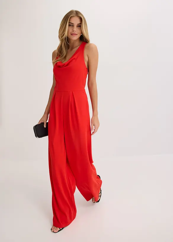 Tuta elegante con scollatura a cascata, bonprix