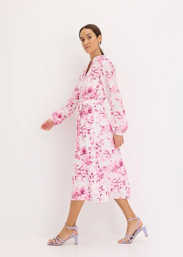 Abito midi in misto viscosa fluente, bonprix